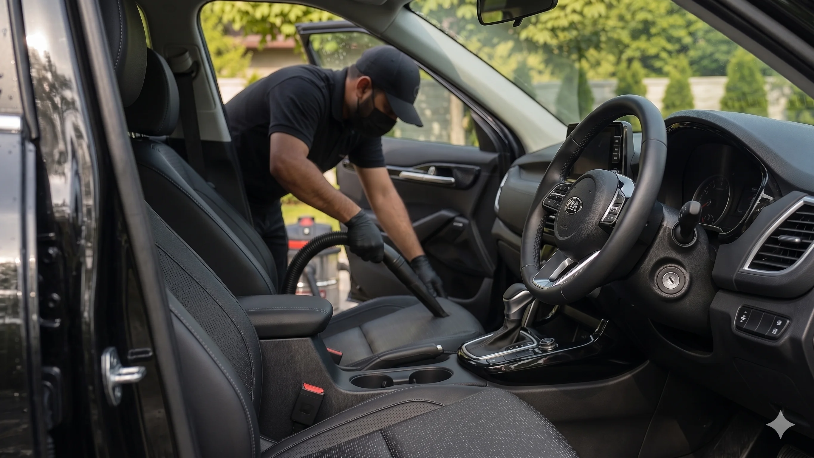 Luxurious clean interior of the SUV